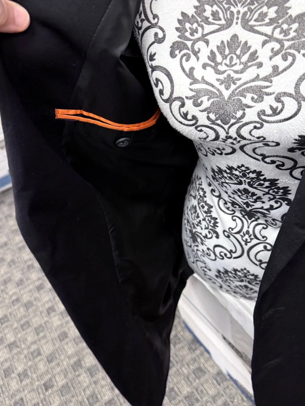 Egara Extreme Slim Fit Black Blazer Sport Coat 44 Long